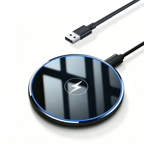 Desktop Wireless Charger LED Light Pad For iPhone 17 16 15 14 13 12 Pro Max Airpods Pro Fast Charging Station For Samsung Xiaomi