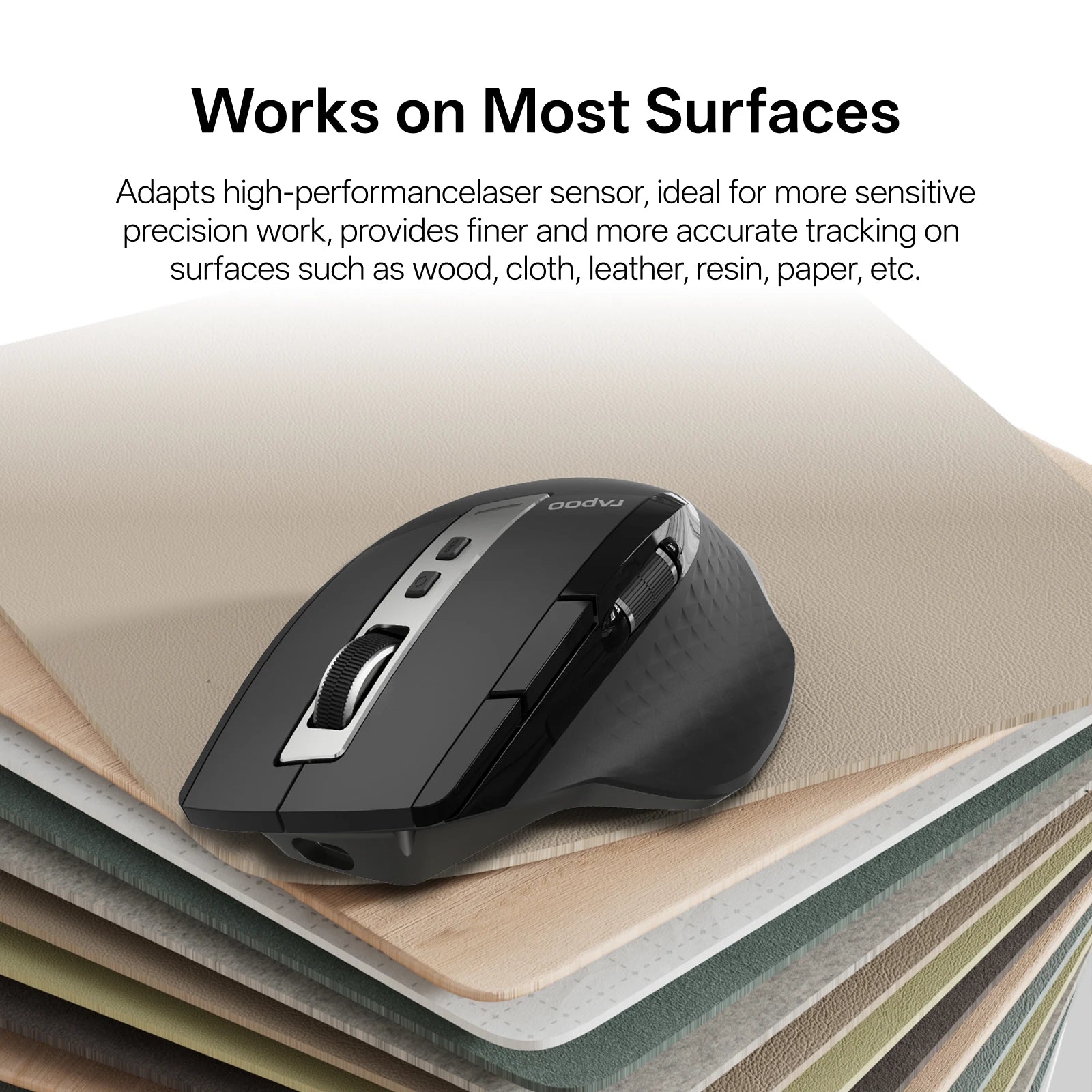 Rapoo 2026 New MT710L Multi-mode Rechargeable Wireless Bluetooth Mouse