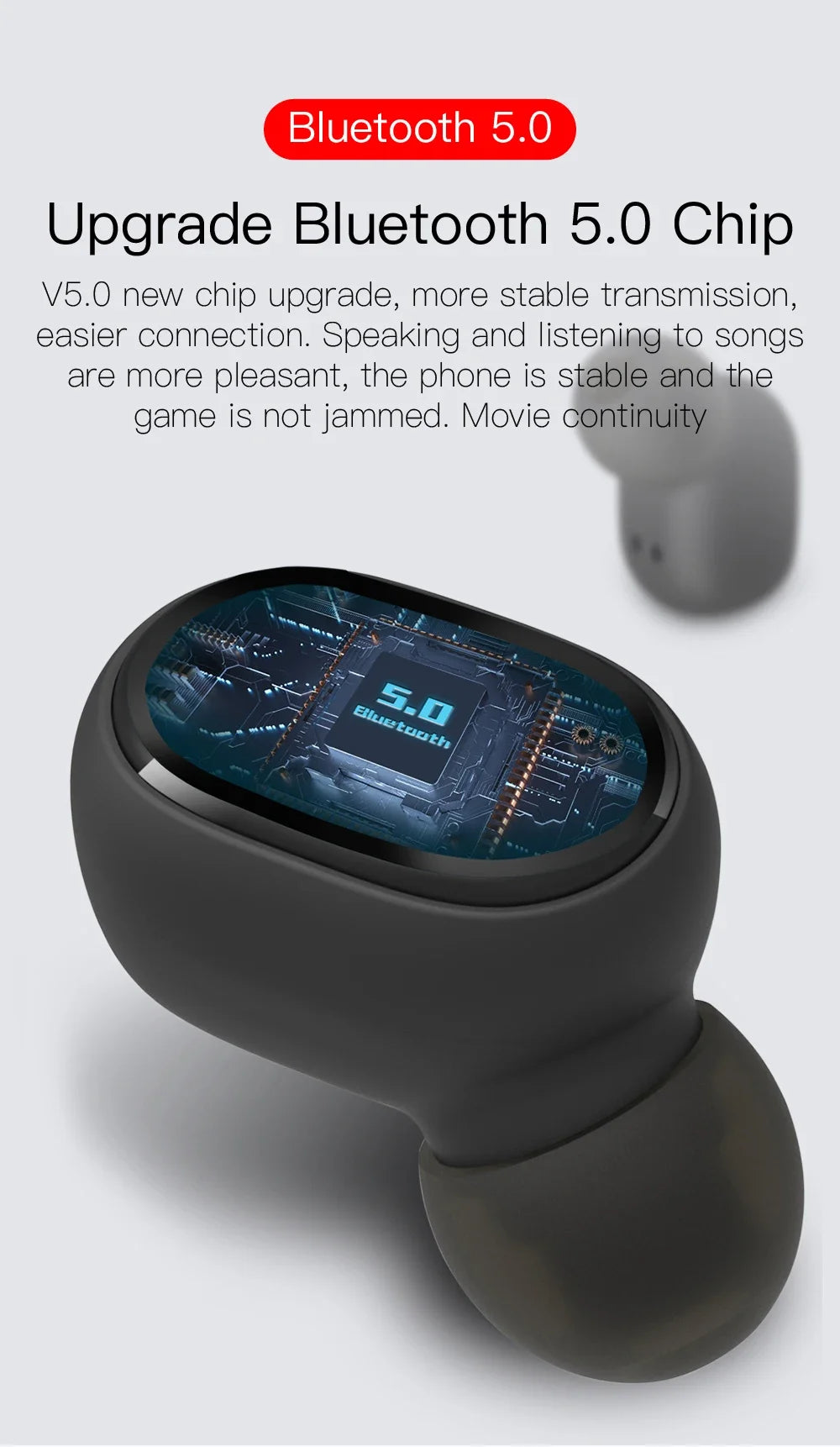 E6S TWS Wireless Headphones Sports Waterproof Bluetooth 5.0 Earphone