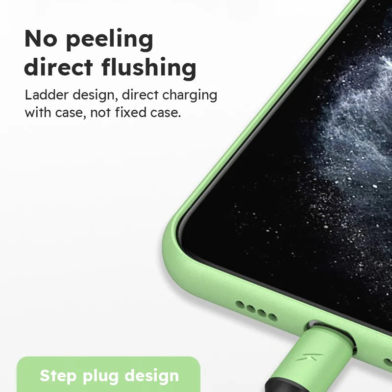 3 In 1  Silica gel USB Cable  Fast Charging Data Multi Port Multiple Charging Wire