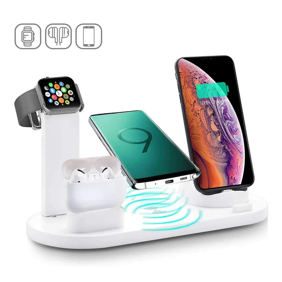 7 in 1 Wireless Charger Stand Pad For iPhone 17-12 Pro Max Apple Watch Airpods Pro iWatch 8 7 Fast Charging Dock Station