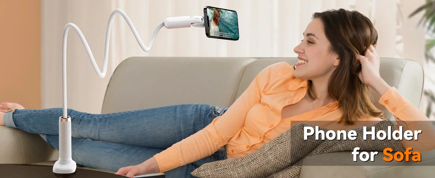 Eary Gooseneck Phone Holder for Bed Cell Phone Mount Clamp Clip Flexible Device
