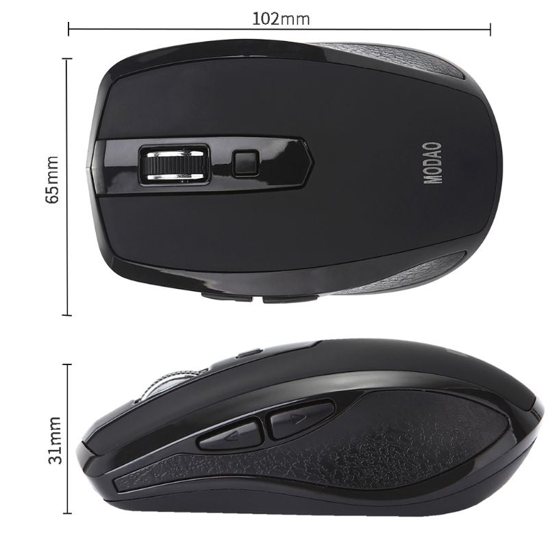 F3MA 2.4G Wireless Mouse 6 Buttons Noiseless USB Type C 1200 1600 DPI Gaming Mouse with Type-C Receiver MICE
