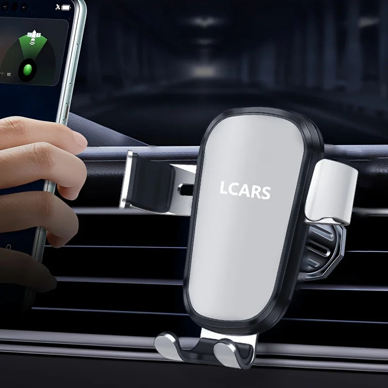 Lcars Car Phone Holder, Car Air Vent Clip Spiral Hook, Aluminum Alloy Panel Anti-Shake, Multifunctional Universal In-Car Navigation Phone Stand