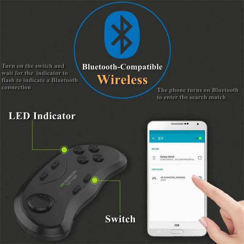 VR Glasses 3D Virtual Reality Box G10 IMAX Giant Screen Google Cardboard Helmet for 4.7-7inch Smartphone Matching Joystick
