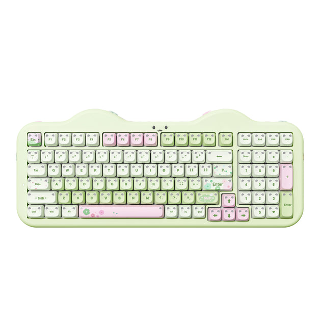 YUNZII C98 Translucent MAO Wireless Mechanical Keyboard,Cute Cat Ear Keycap,Hot Swap Custom RGB Keyboard with Numpad for Win/Mac