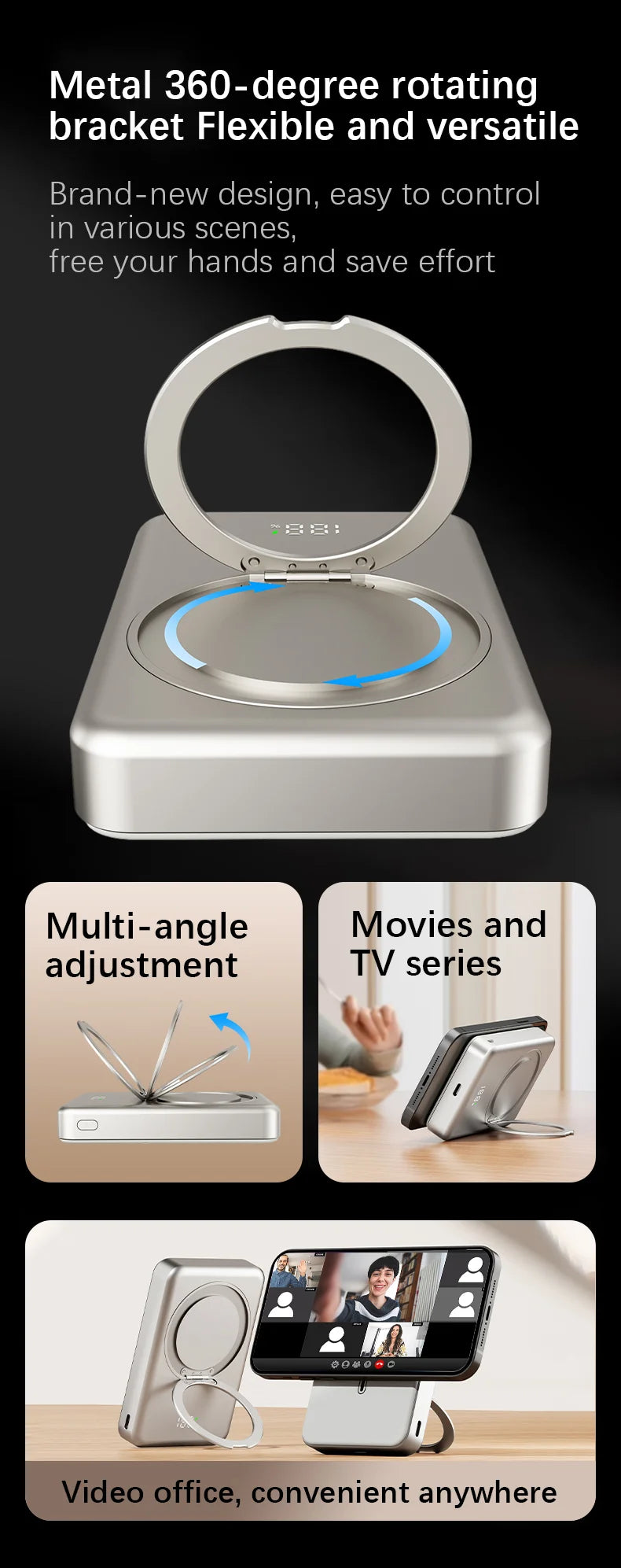 10000mAh Slim Mini Power Bank for MagSafe Magnetic Wireless Fast Charger