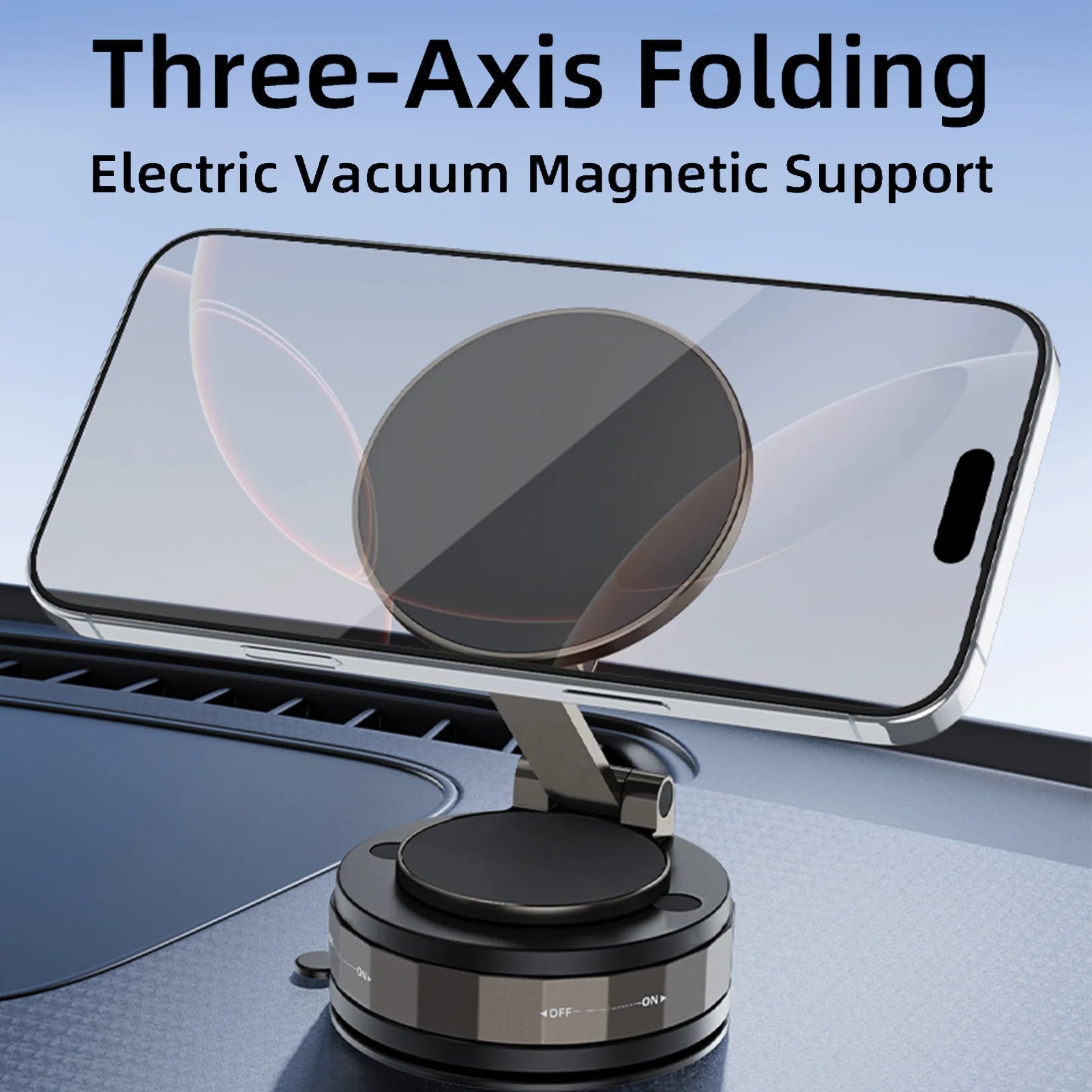 Vacuum Magnetic Suction Car Phone Holder Suction Cup Phone Mount Stand