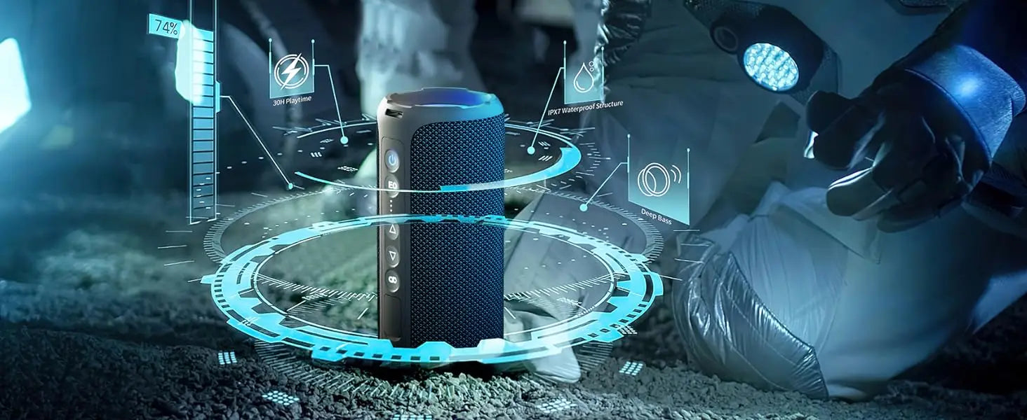 Ortizan Bluetooth Speakers Enhanced Bass Portable Outdoor Wireless Speaker