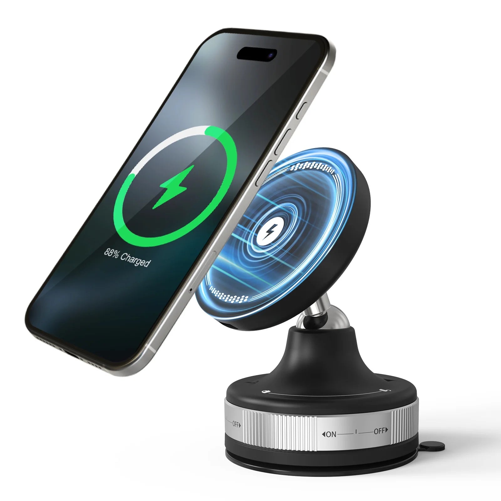 Magnetic Wireless Charger Car Phone Holder Air Vent Clip 15w Fast Charging