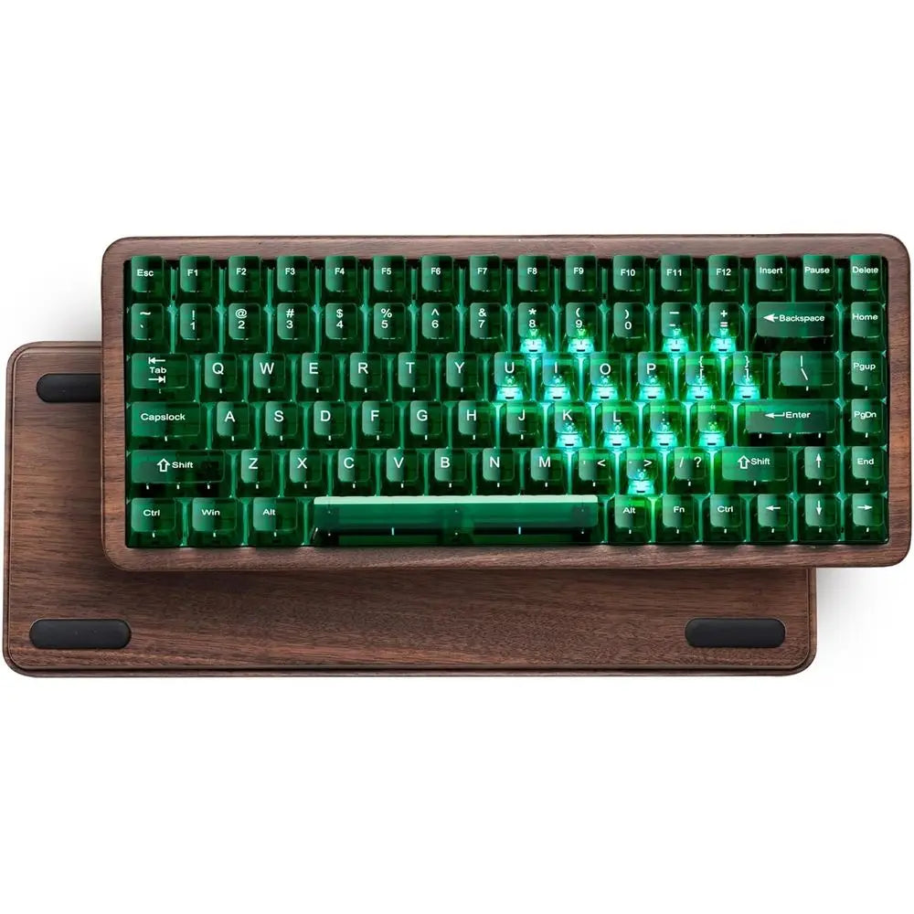 Wireless Mechanical Keyboard with  V2 Wood-Inspired Gaming Keyboard