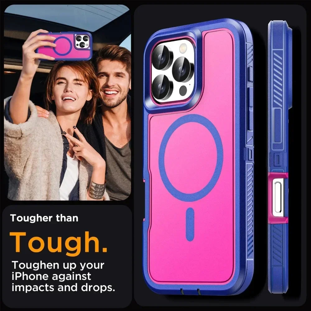 Luxury Ott Magnetic Armor Cases for IPhone Max Box Shockproof Charging