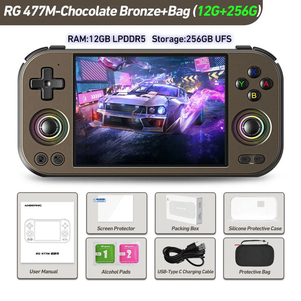 Anbernic RG 477M Retro Game Console Android 14 Dimensity 8300 Game Player 4.7-inch LTPS In-Cell Display RGB Hall Joystick RG477M