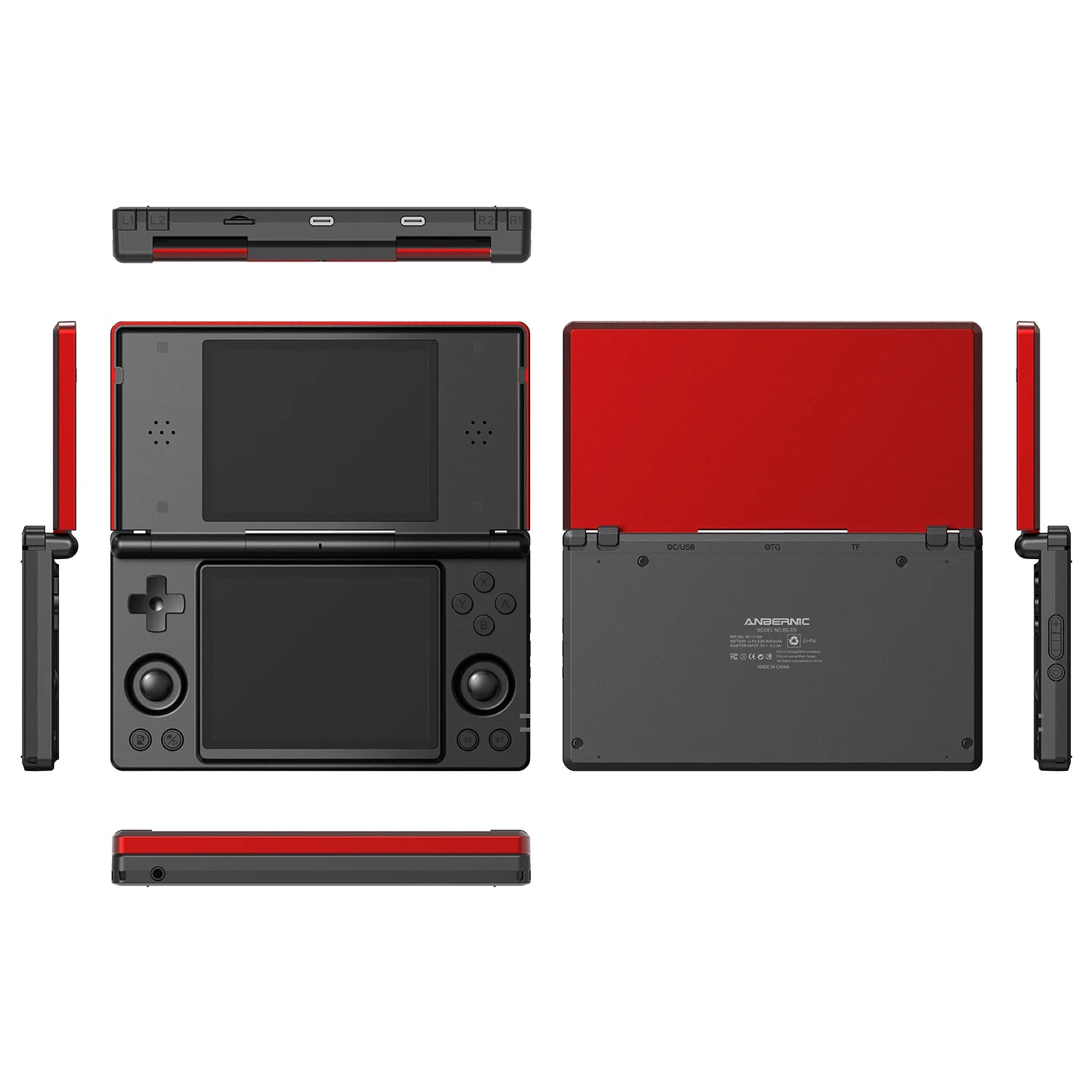 Anbernic RG DS Flip Handheld Game Console 4" IPS Dual Screen Android/Linux Dual OS 4000mAh Video Games RixelHK Wifi Streaming AI