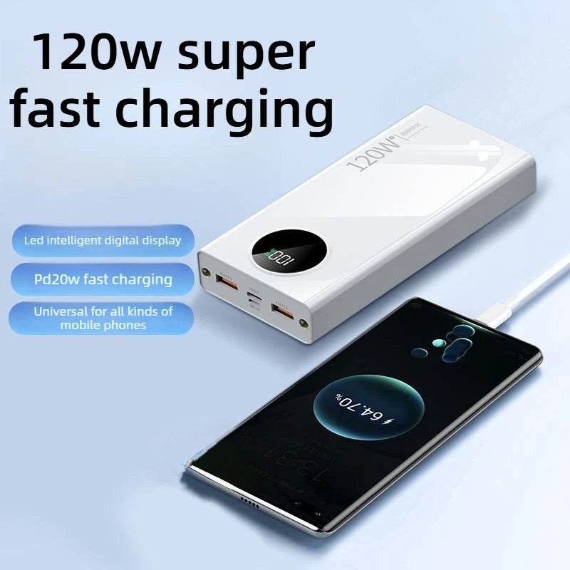 120W 57000mah Power Bank Super Fast Charging For Iphone Xiaomi Samsung Ultralarge Capacity For Mobile Power External Battery