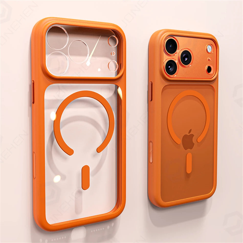 Magnetic Business Simplicity Shockproof Orange Bumper Camera Button Case