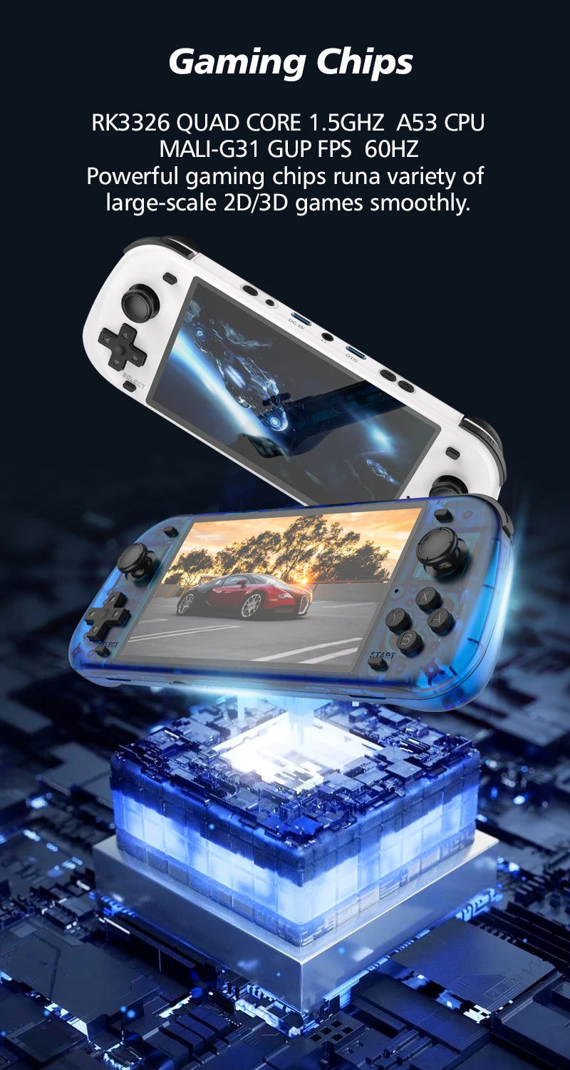 5.1inch New R50S Retro Handheld Video Game Console 128G IPS Screen Two-player Wifi Online Portable Pocket Video Player Boy Gift