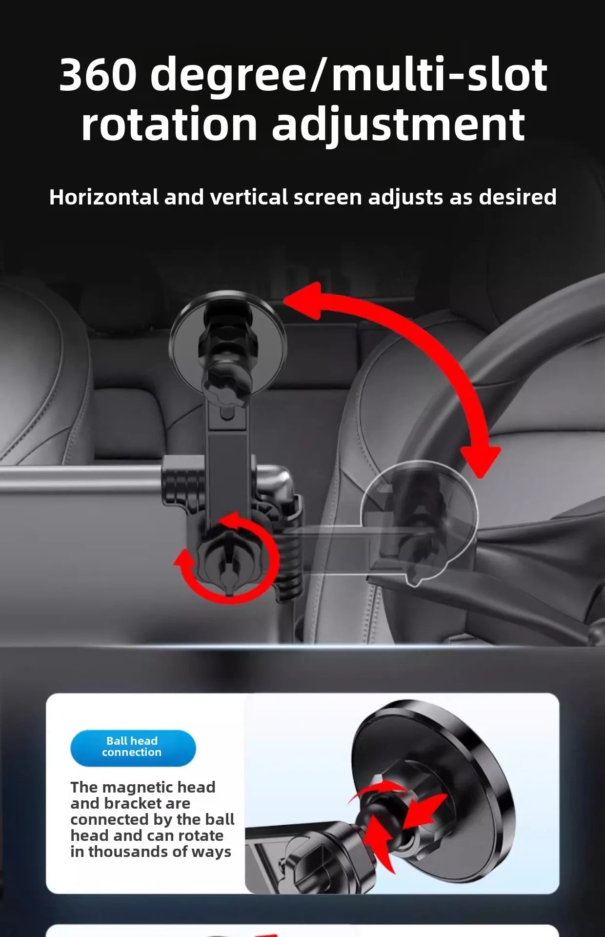 Magnetic Car Phone Holder for Tesla Model 3/Y/X/S Car Display Screen Side