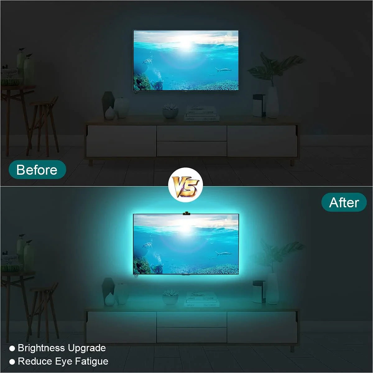 Led Backlight RGBIC LED Strip Light with Color Picking Sensor App Control Light