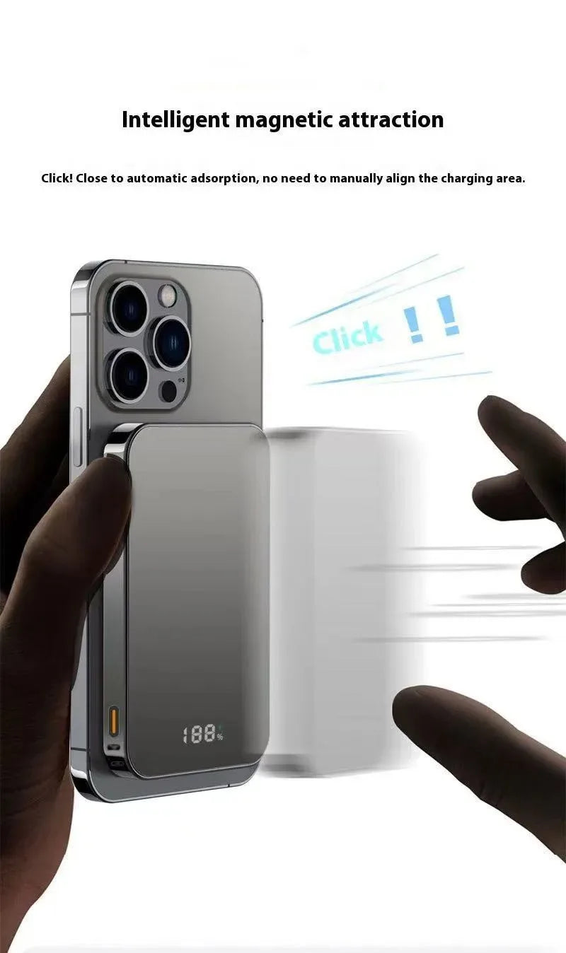 Magnetic Wireless Power Bank Fast Charging Portable External Battery