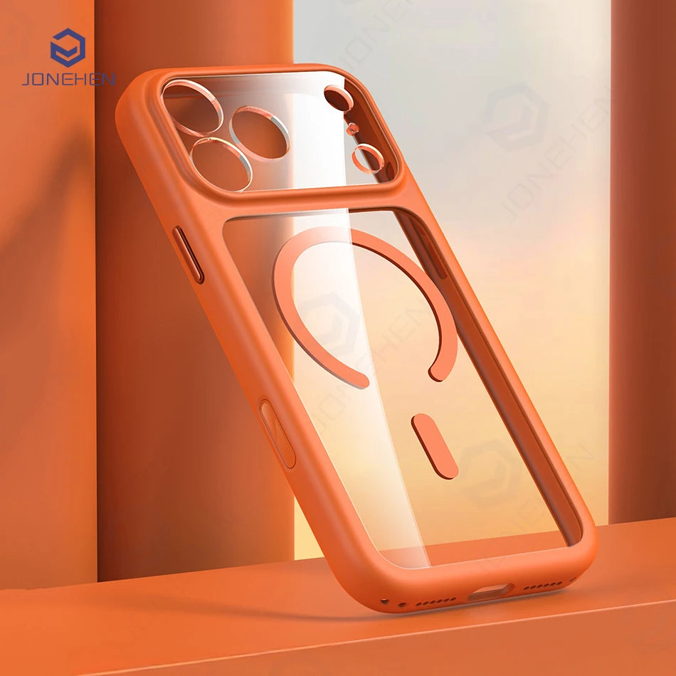 Magnetic Business Simplicity Shockproof Orange Bumper Camera Button Case