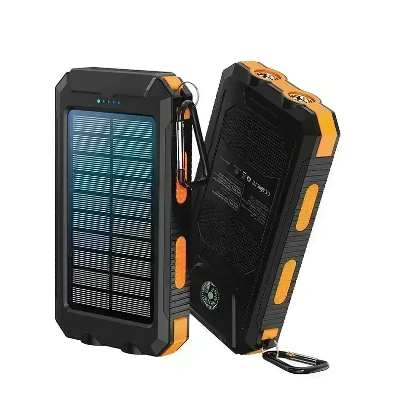 Outdoor Power Non-Stop: 10000mAh Solar Power Bank Fast Charge Bright