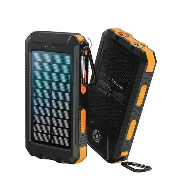 Outdoor Power Non-Stop: 10000mAh Solar Power Bank Fast Charge Bright