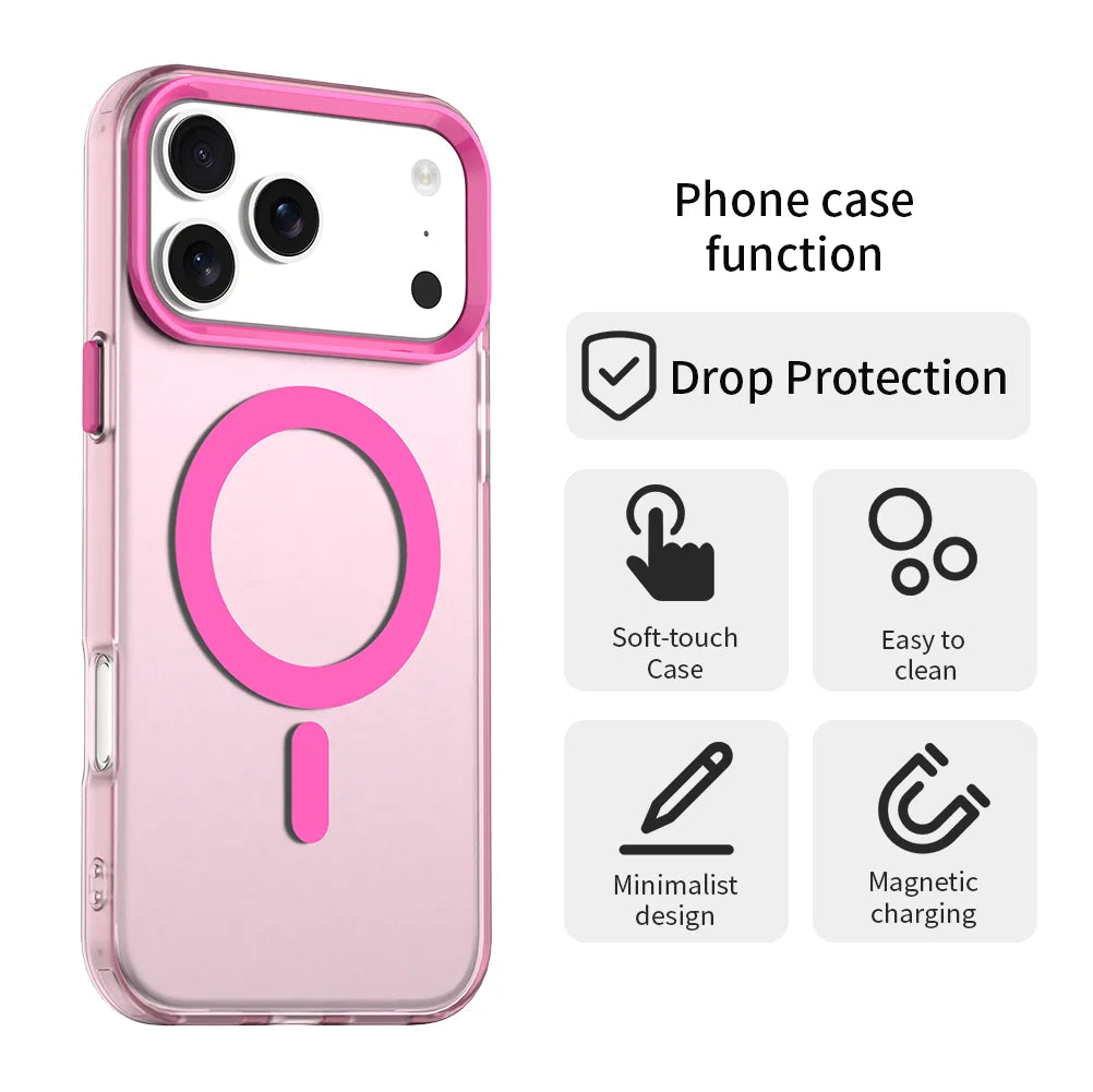 Matte Clear For Magsafe Wireless Charge Case for iPhone Max Military Shockproof
