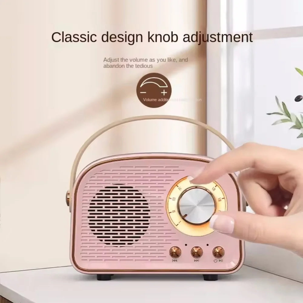 Retro Mini Bluetooth Speaker Classical Music Player Stereo Bass Sound Box