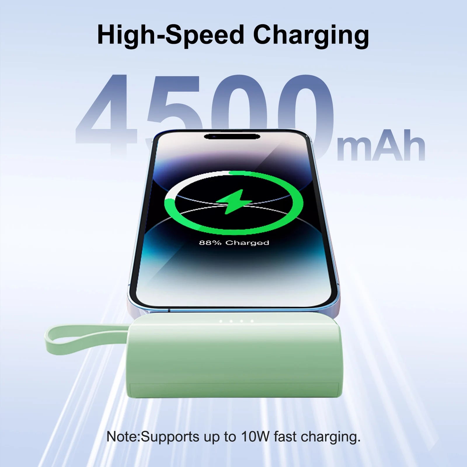 Mini Power Bank Portable 4500mAh Power Phone Charger Capsule Dual USB