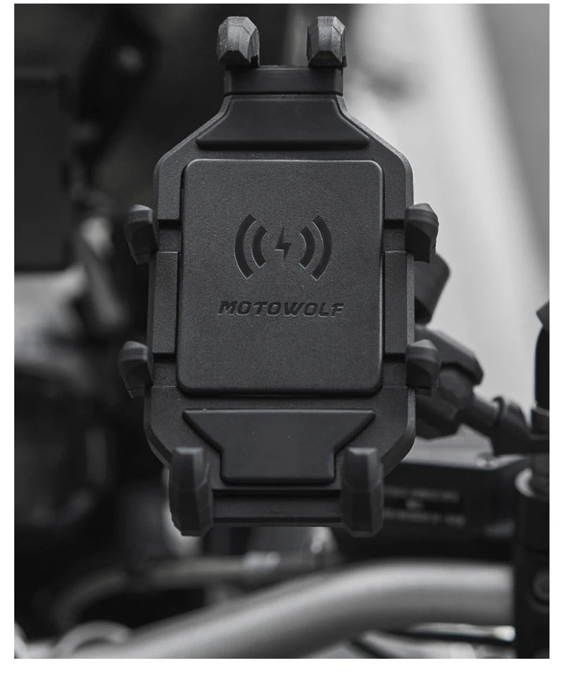Motorcycle Wireless Charging Phone Holder Cradle 3.0 Quick Charger GPS Moto