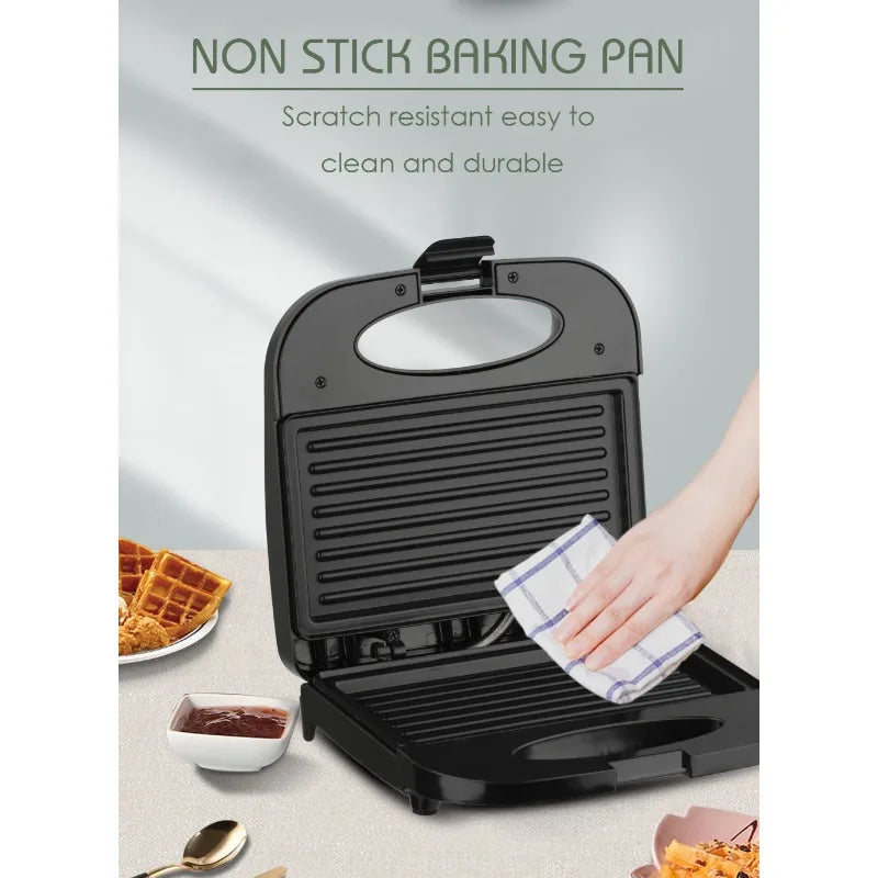 10 in 1 New Sandwich Maker Non-stick Coating 800w Easy Clean for Home Baking Breakfast Bread