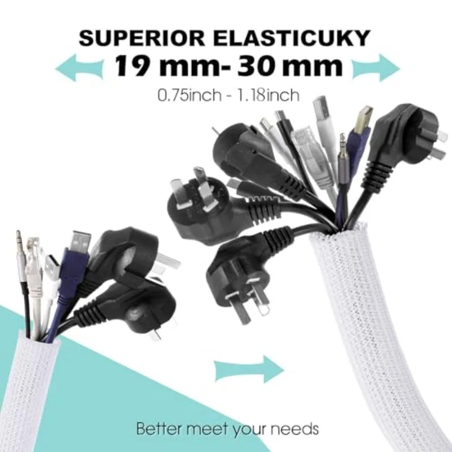 Cable Management, Desk Cord Cover Organizer Wire Hider for Computer TV Wire