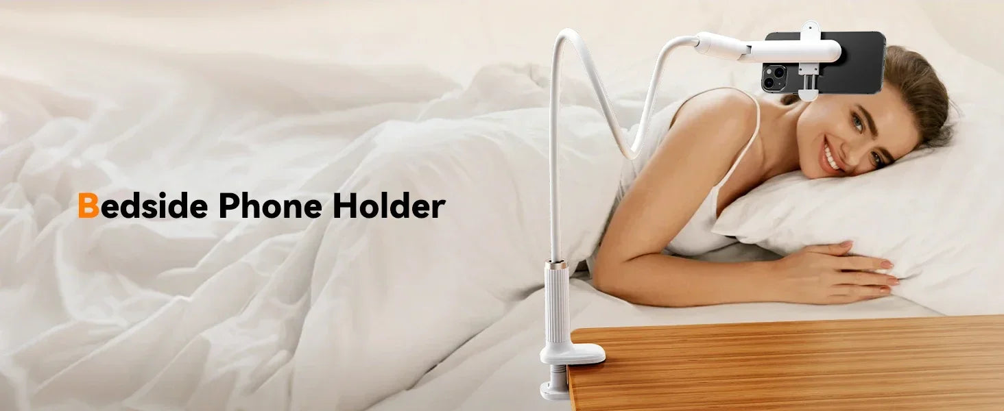 Eary Gooseneck Phone Holder for Bed Cell Phone Mount Clamp Clip Flexible Device