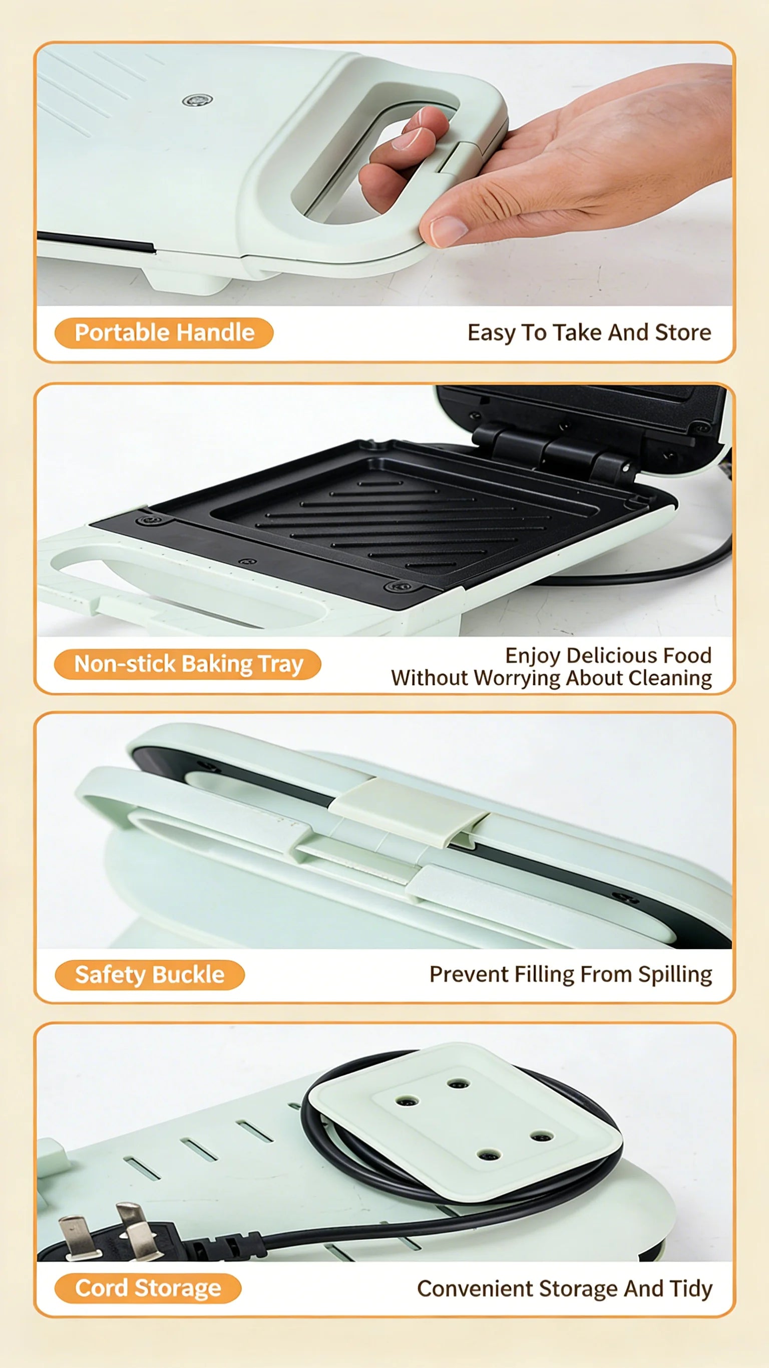 Small Household Light Food Maker Multifunctional Sandwich Waffle Toaster Egg Frying Machine