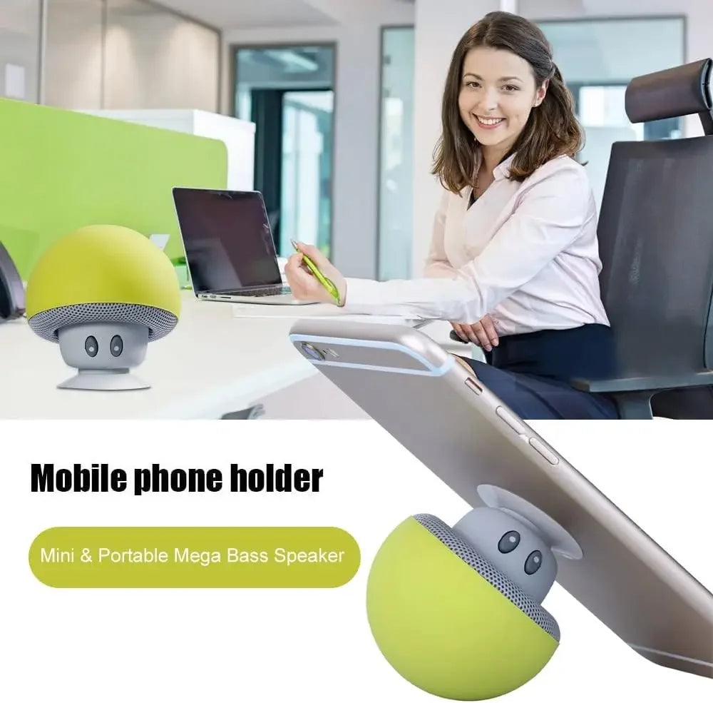 Mini Speaker Portable Mushroom Subwoofer Speaker with Bottom Calling