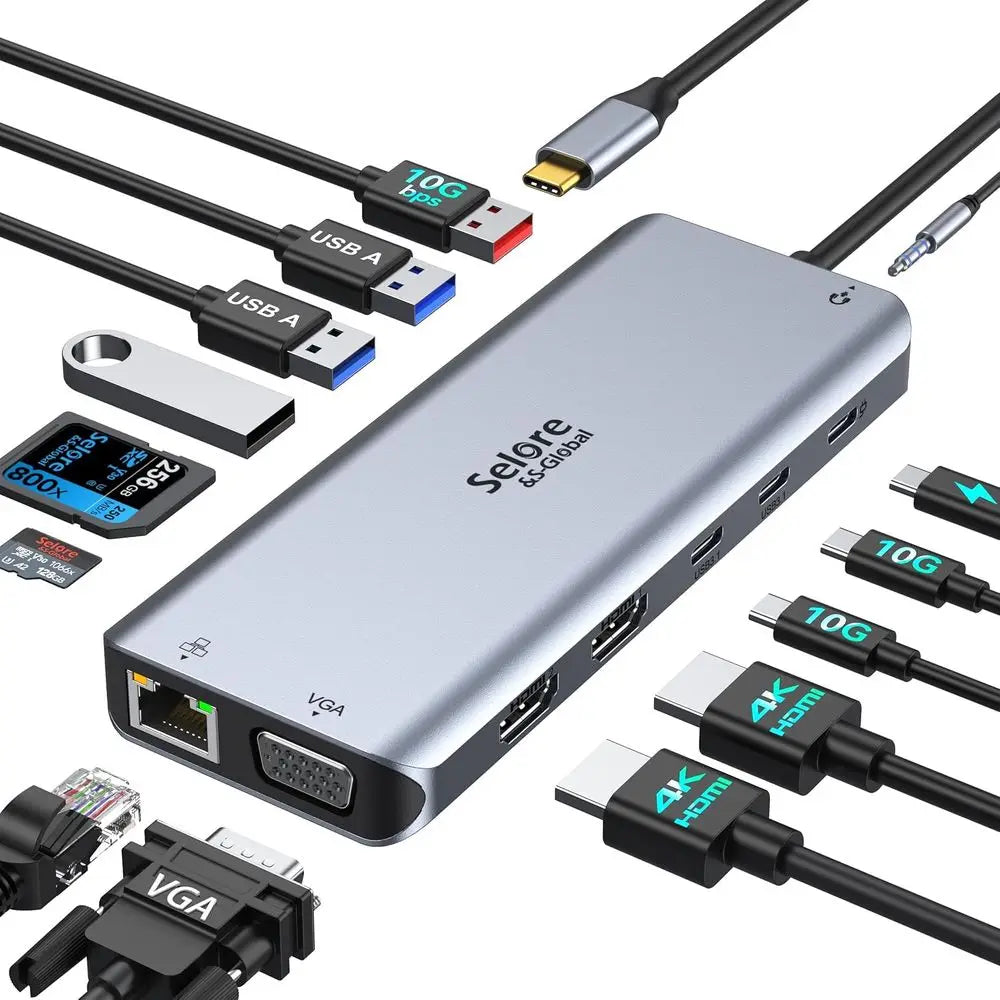 Dual Monitor Docking Station with HDMI, Windows and Mac Laptops