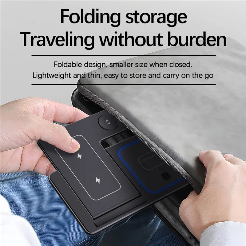 Wireless Charger Stand Pad Foldable Fast Charging Station Dock For iPhone