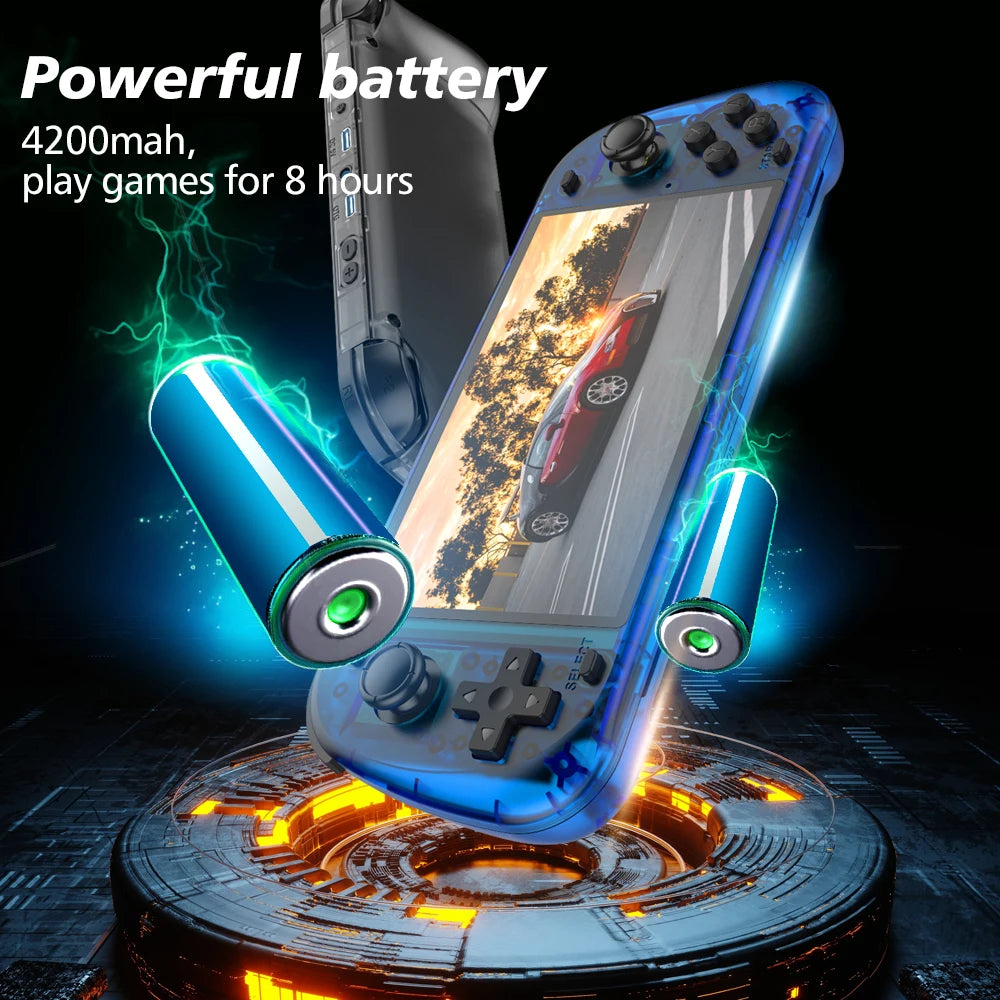 5.1inch New R50S Retro Handheld Video Game Console 128G IPS Screen Two-player Wifi Online Portable Pocket Video Player Boy Gift
