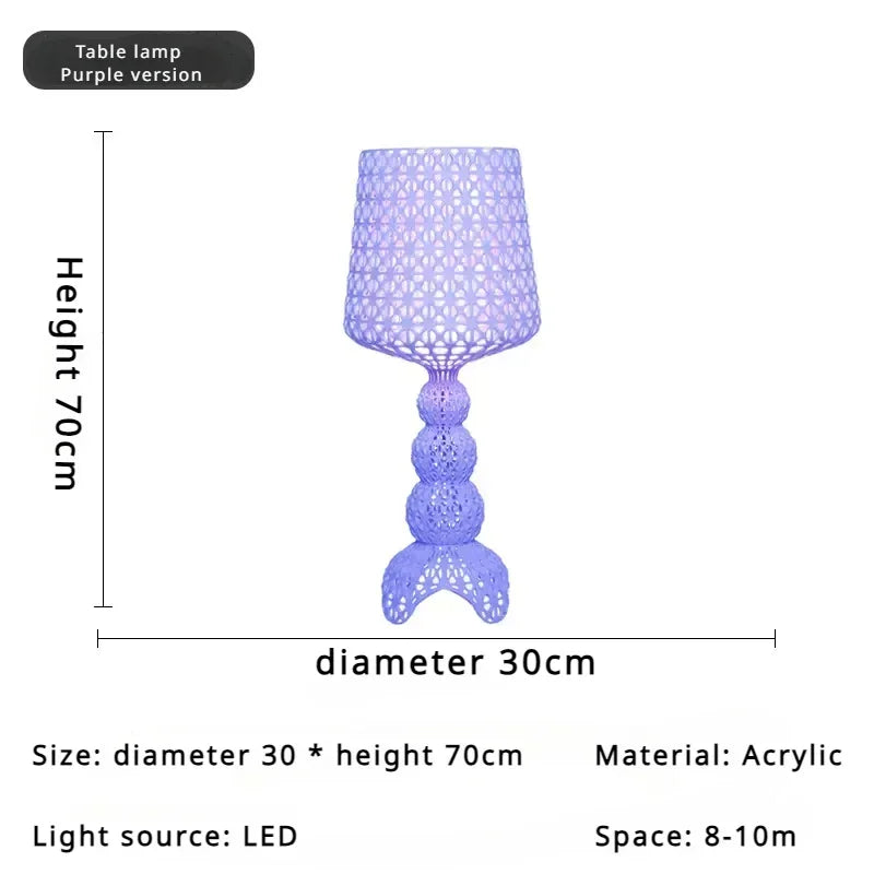 Italian Designer Hollow Goblet Acrylic Floor Lamp for Exhibition Hall Living Room