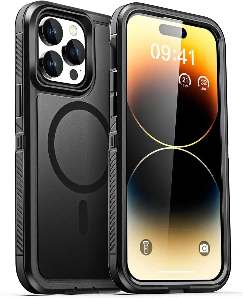 Luxury Ott Magnetic Armor Cases for IPhone Max Box Shockproof Charging