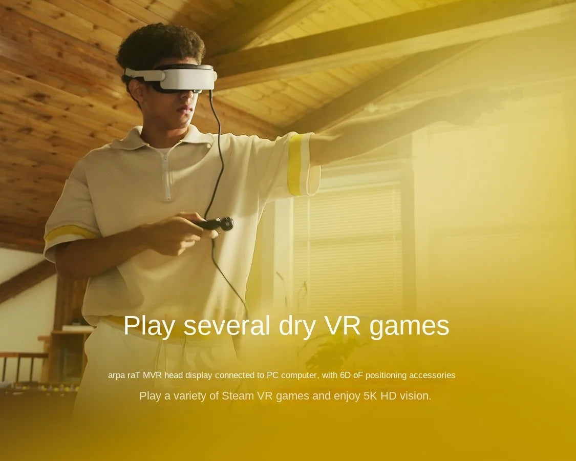 Arpara 5K VR Glasses 3D Large Screen Watching Movies Suit Smart Phone And Computer VR Helmet Lite Version Retina Viewing Steam