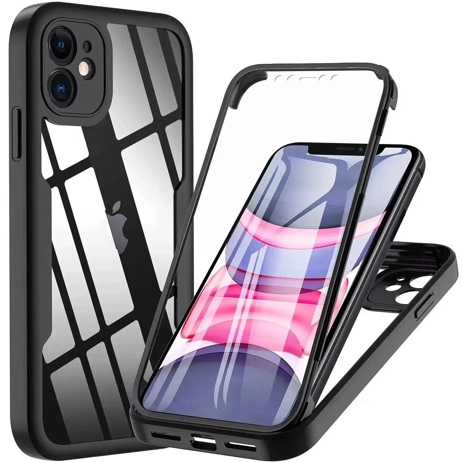 360 Full Body Front Back Clear Case For iPhone 8 Plus SE Silicone Shockproof