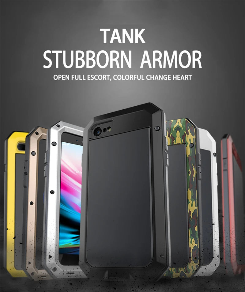 Heavy Duty Protection Armor Metal Aluminum Case for iPhone Cover