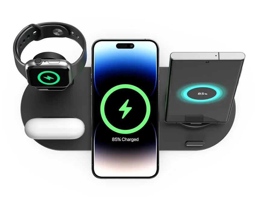 7 in 1 Wireless Charger Stand Pad For iPhone 17-12 Pro Max Apple Watch Airpods Pro iWatch 8 7 Fast Charging Dock Station