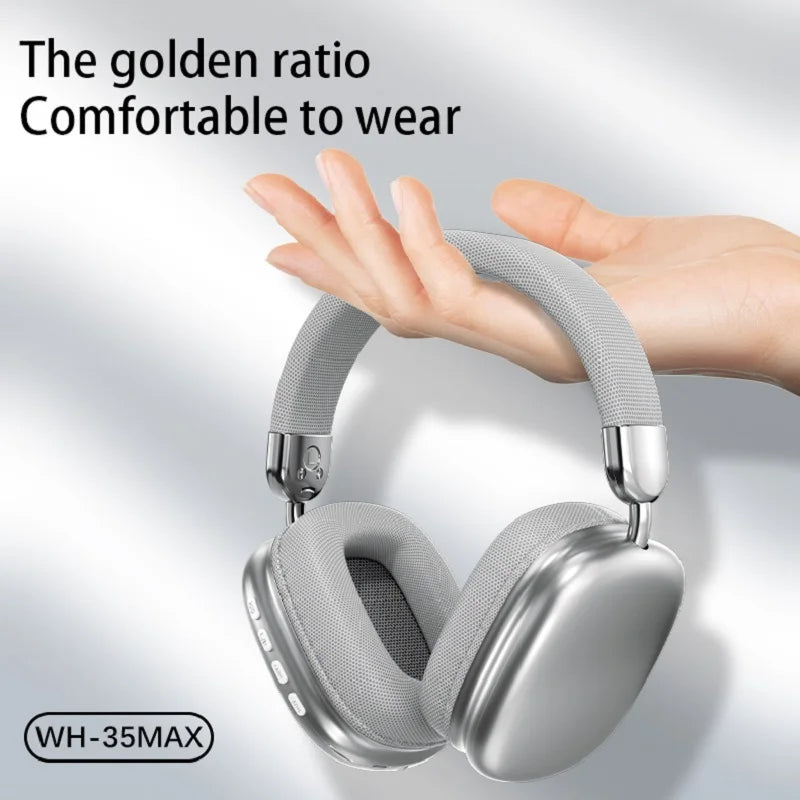 Original 9D Surround Sound Headsets Metal Wireless Bluetooth Headphones