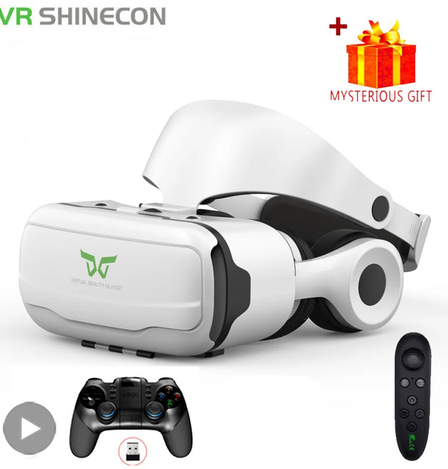 VR Glasses Virtual Reality 3D Headset Helmet For Android iPhone Smartphone Mobile Phone Game Wirth Real Goggles Devices Lenses