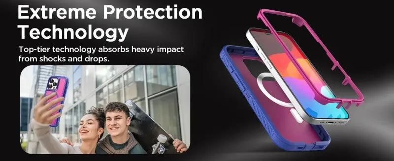 Luxury Ott Magnetic Armor Cases for IPhone Max Box Shockproof Charging