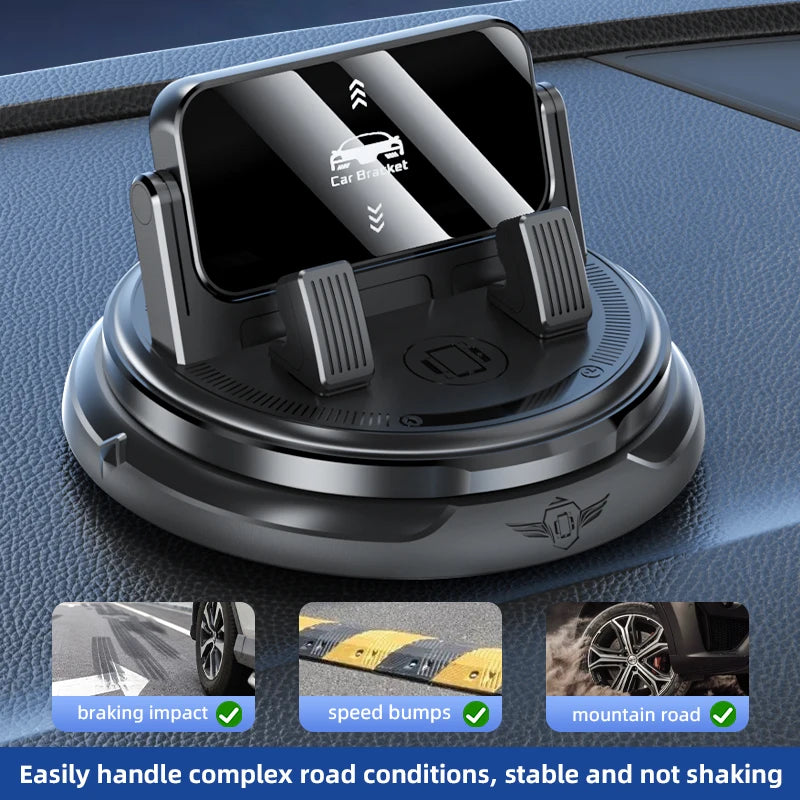Lcars Car Dashboard Phone Holder, 360-Degree Rotatable, Multifunctional Phone Holder with Parking Number Plate, Special Support Stand for Car Navigation, Adhesive Base