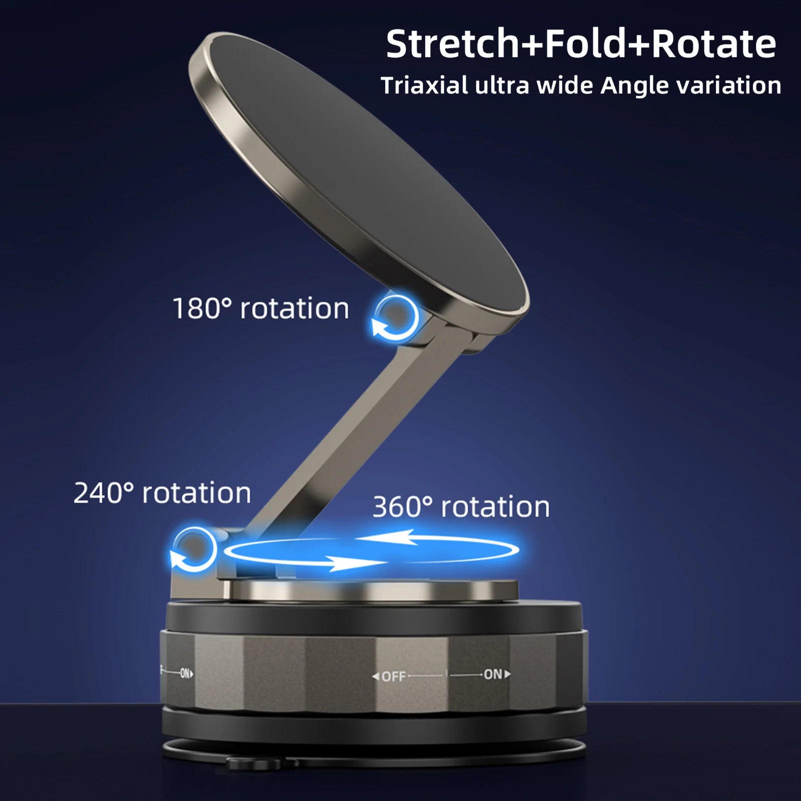 Vacuum Magnetic Suction Car Phone Holder Suction Cup Phone Mount Stand